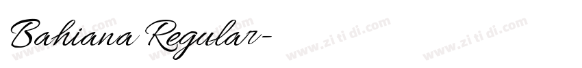 Bahiana Regular字体转换